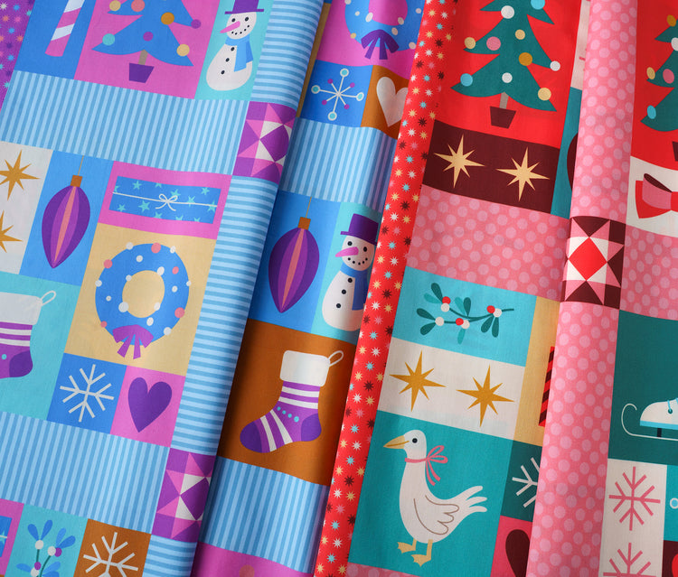 Holiday Mosaik - XMas 2026 - CHEATER QUILT - PATCH PARTY - Popeline