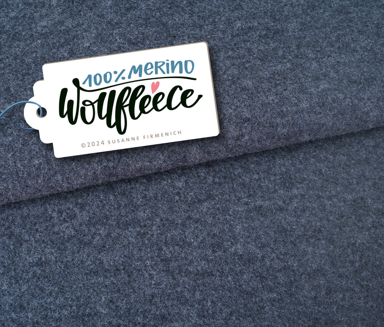 MERINO WOLLFLEECE anthrazit meliert
