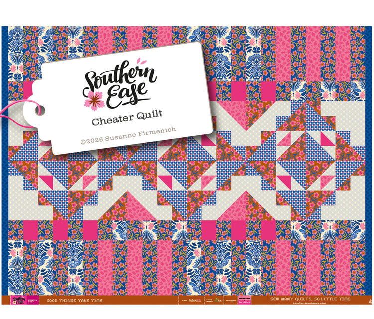 Southern Ease - CHEATER QUILT BLAU - Popeline