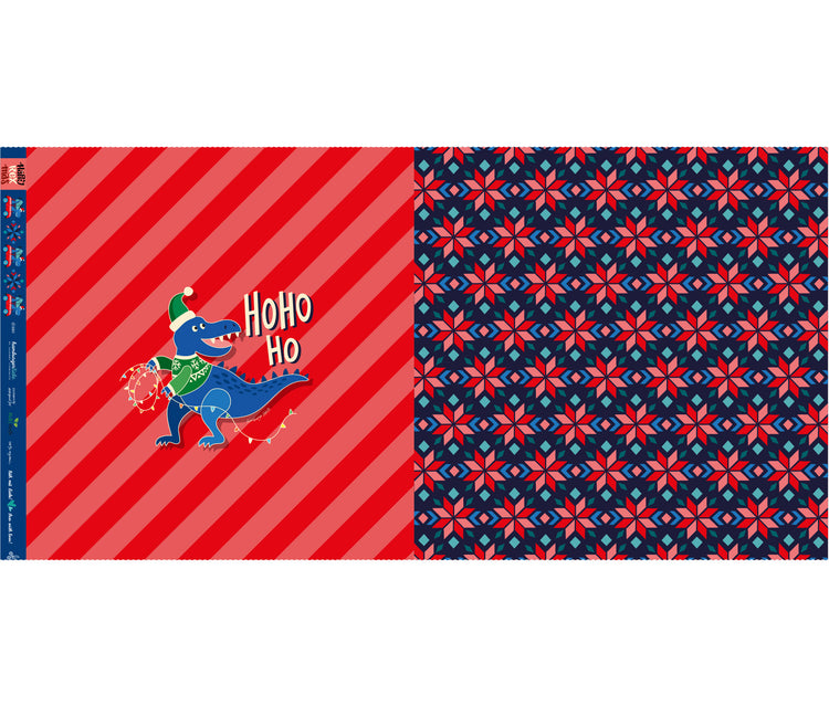 Ugly Christmas - HAPPY REXMAS Panel - blau