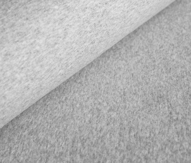 BIO BAUMWOLL SINGLE JERSEY MELANGE -hellgrau melange- A30