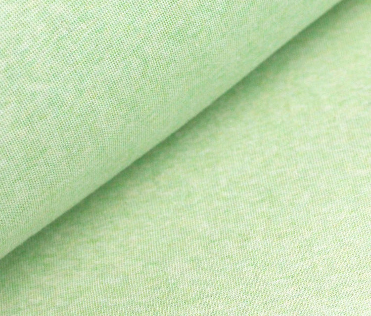 BIO BAUMWOLL SINGLE JERSEY MELANGE -lattuga melange- A35