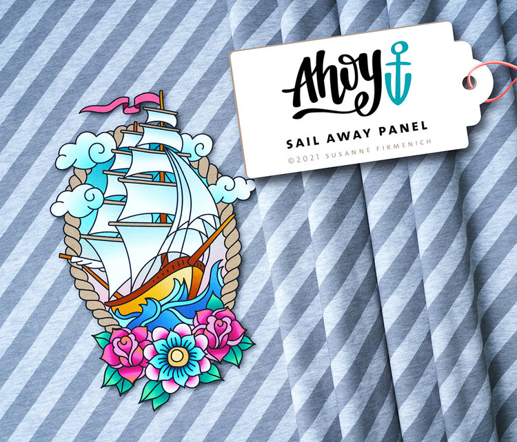 Ahoy - SAIL AWAY - Jersey Panel