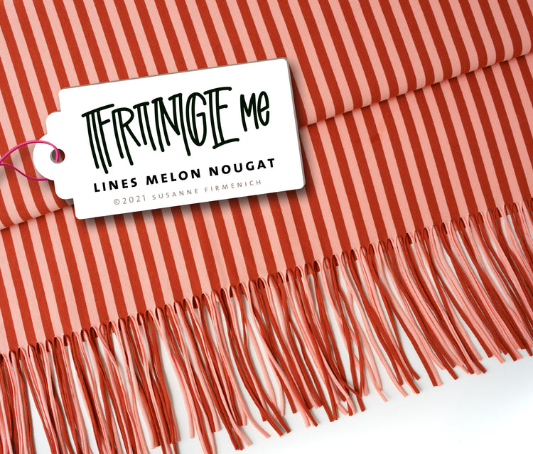 Fringe Me Cotton - LINES MELON NOUGAT - Fransenjersey