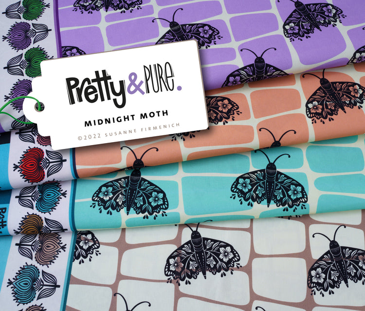 Pretty & Pure - MIDNIGHT MOTH - Canvas