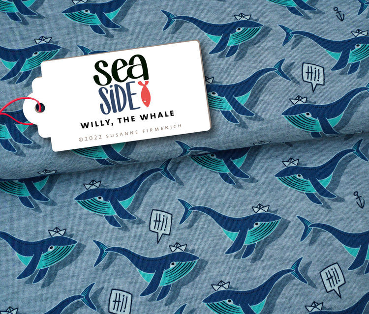 Sea Side - WILLY THE WHALE - Baumwoll Ripp