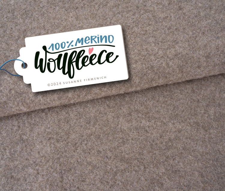 MERINO WOLLFLEECE beige dunkel