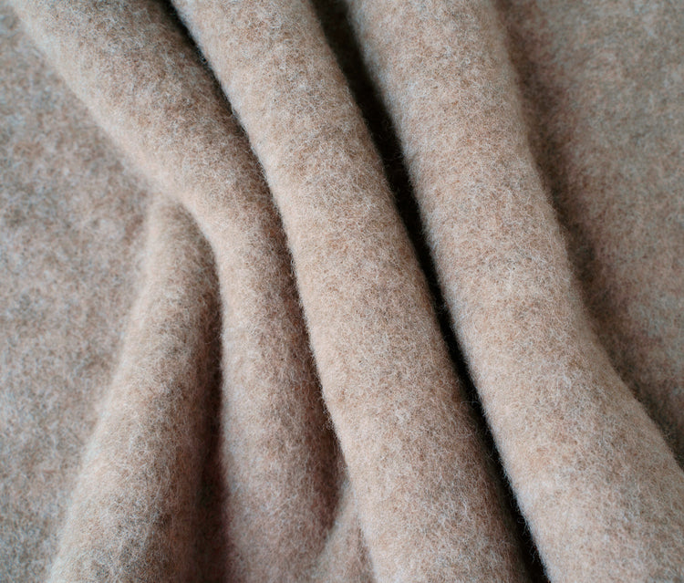 MERINO WOLLFLEECE beige meliert