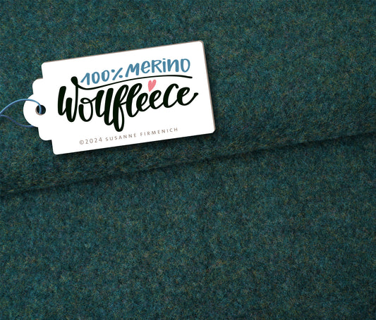 MERINO WOLLFLEECE tannengrün meliert