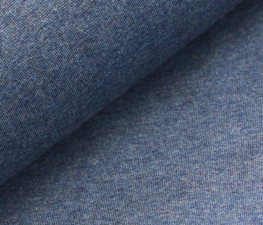 BIO BAUMWOLL SINGLE JERSEY MELANGE -jeans melange- A33