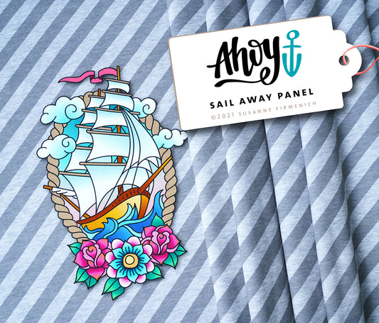 Ahoy - SAIL AWAY - Jersey Panel