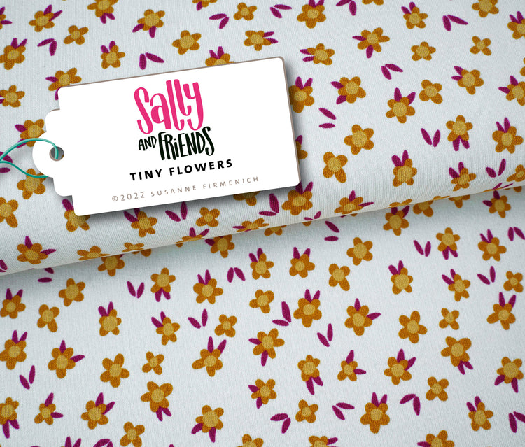 Sally And Friends - TINY FLOWERS - Bio Baumwoll Ripp